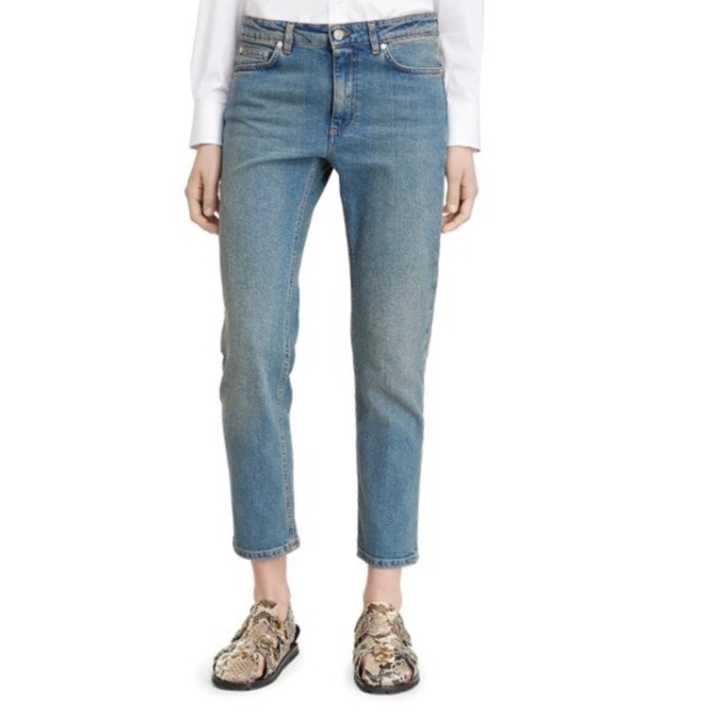 Acne Studios Row Clean Vintage Crop Jeans Light Blue Size 25/32